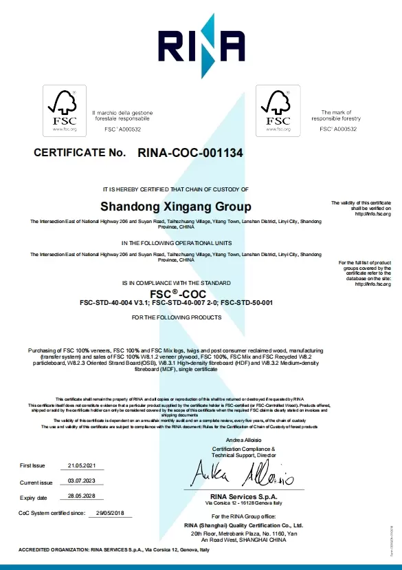 Single Certificate RINA-COC-001134-Signed