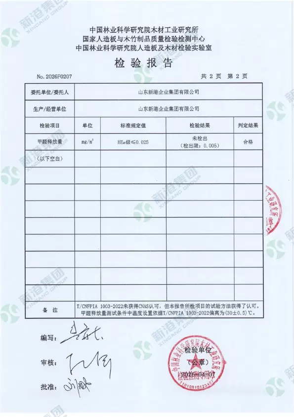 Melamine Plywood Formaldehyde Emission